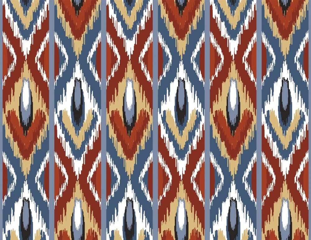 Фотообои и фрески на стену - в детскую комнату, узор, сине-красный