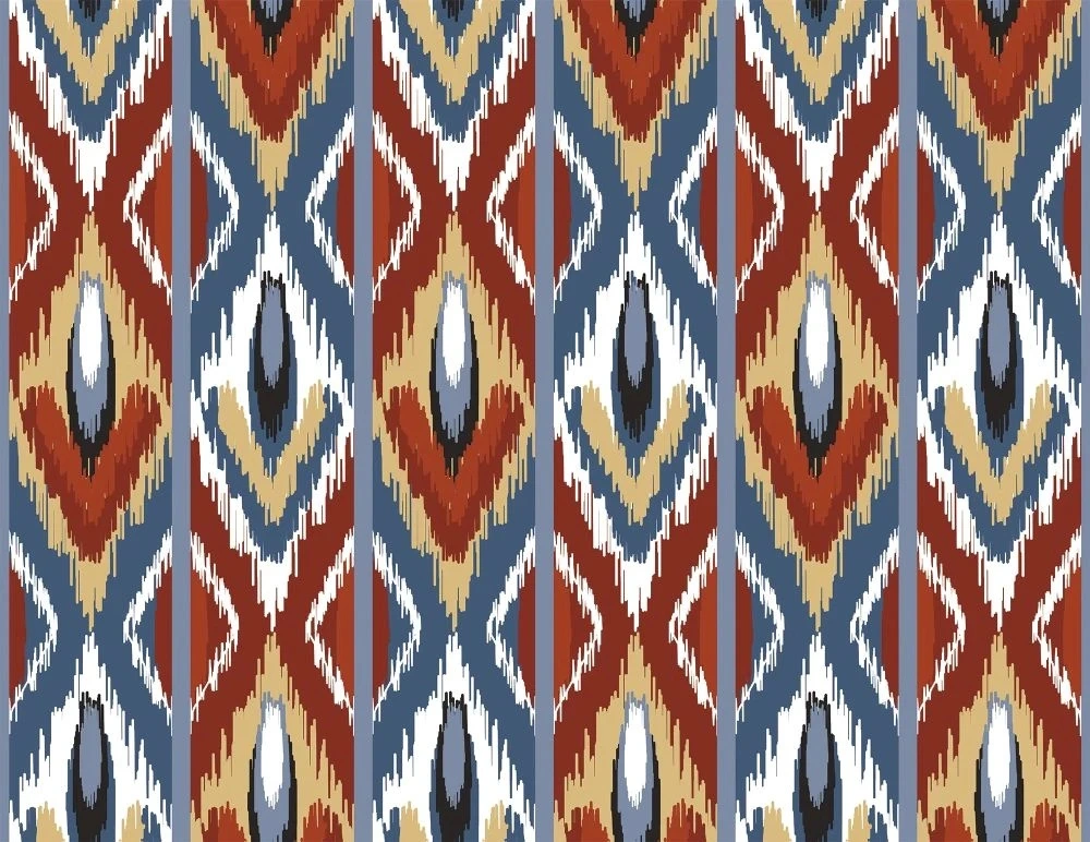 Фотообои на стену - в детскую комнату, узор, сине-красный