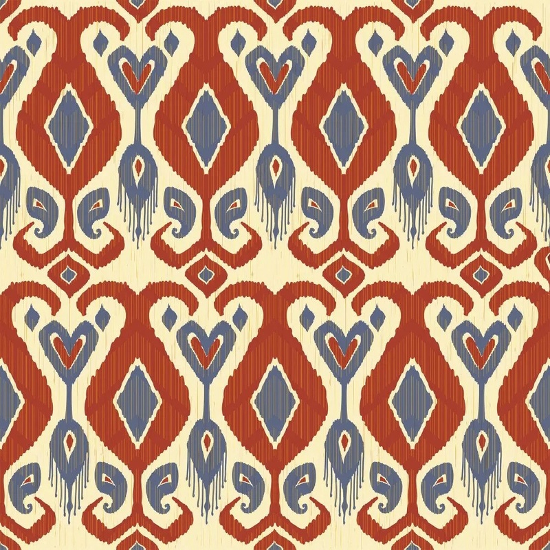 Фотообои и фрески на стену - в детскую комнату, орнамент, красная