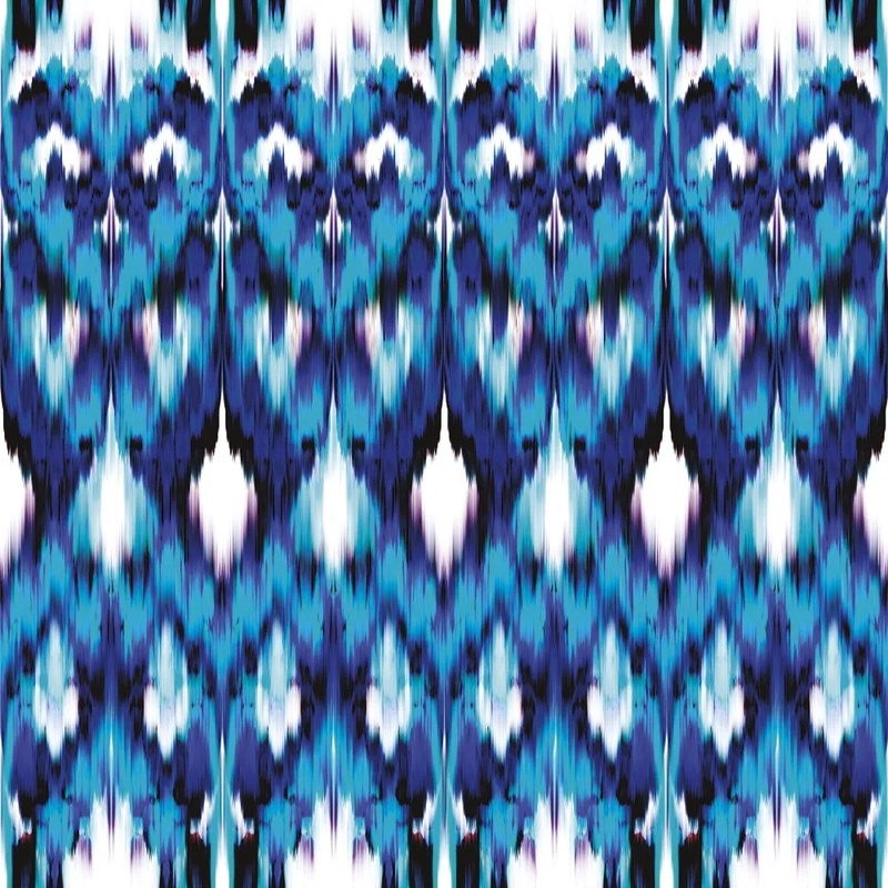 Фотообои на стену - в загородный дом, узоры, бело-синяя