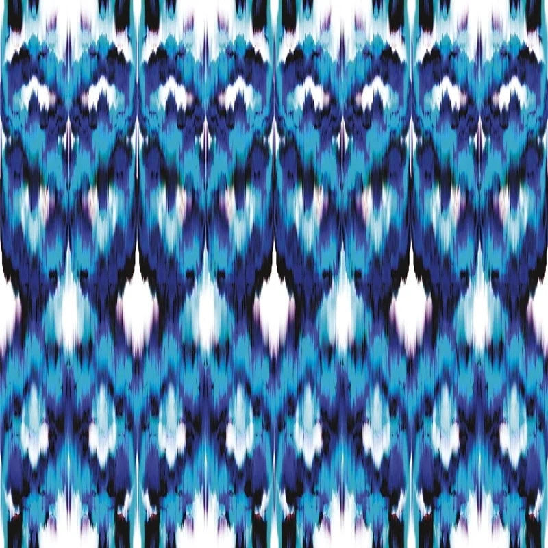 Фотообои на стену - в загородный дом, узоры, бело-синяя