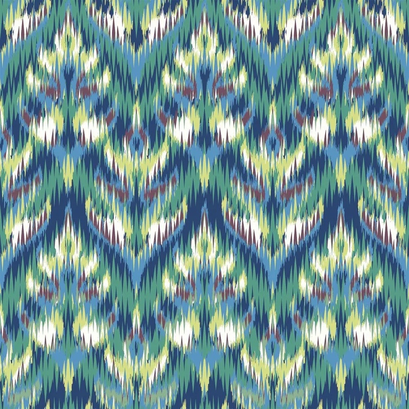 Фотообои на стену - в загородный дом, узор, желто-зеленая