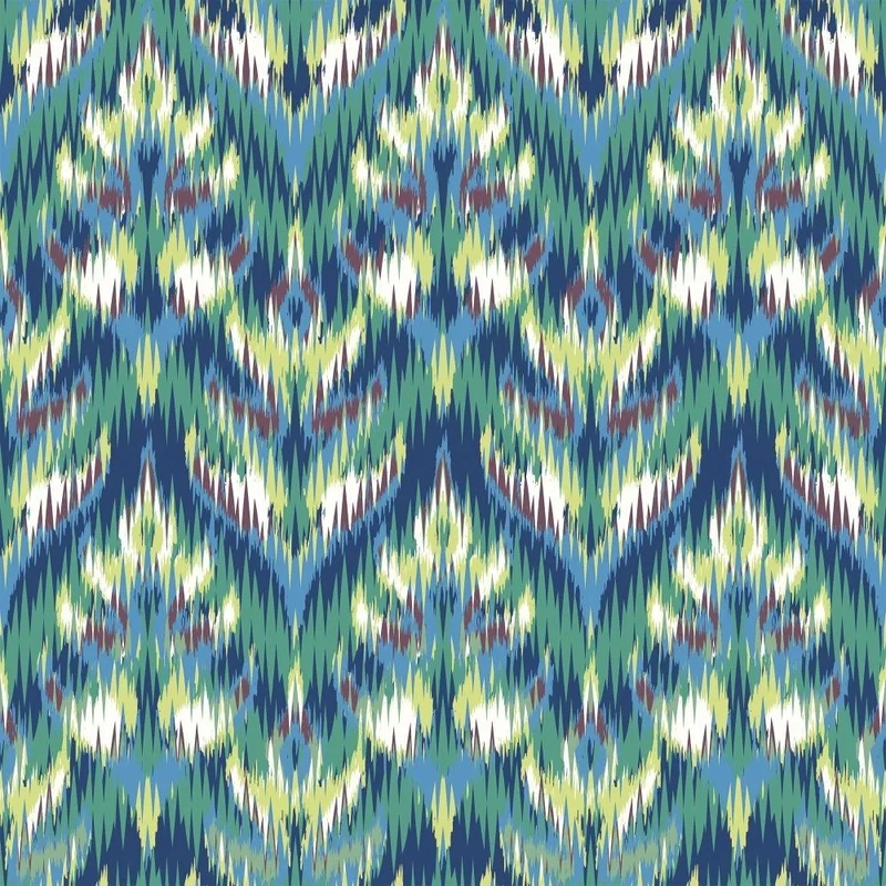 Фотообои на стену - в загородный дом, узор, желто-зеленая