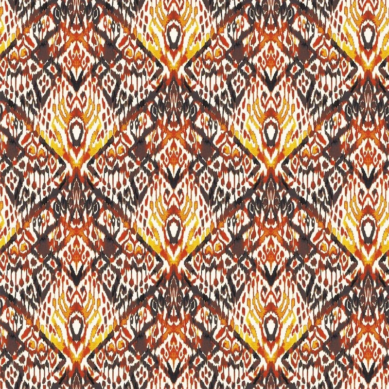 Фотообои на стену - в загородный дом, узор, желто-черная