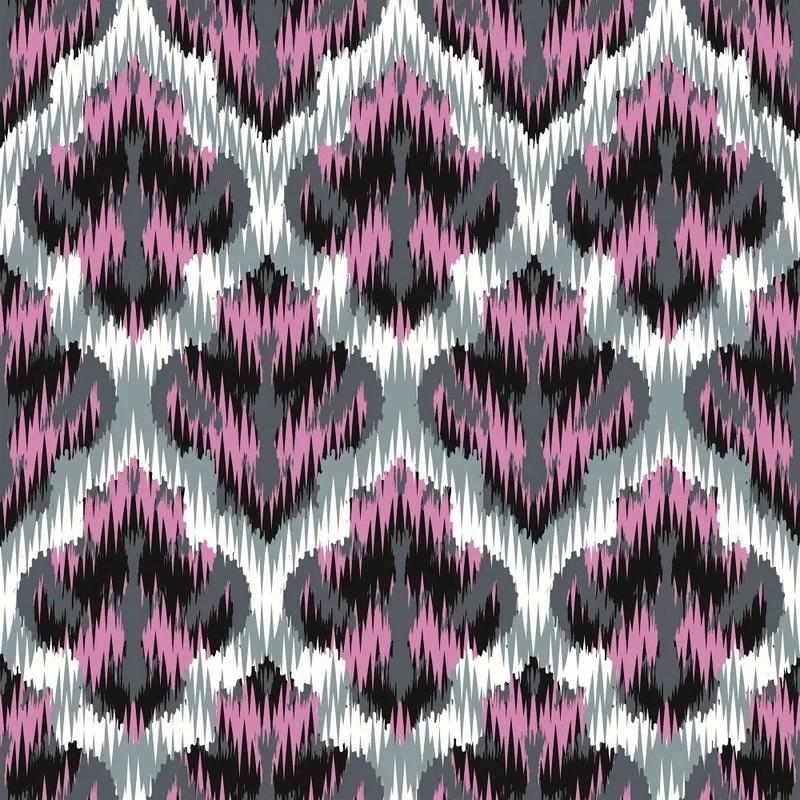 Фотообои на стену - в загородный дом, узор, серо-розовая