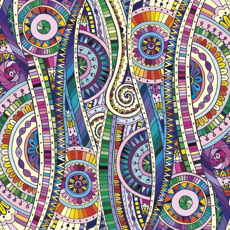 Фотообои и фрески на стену - в загородный дом, узор, разноцветные