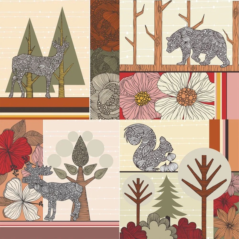 Фотообои и фрески на стену - в загородный дом, узор, желто-розовая