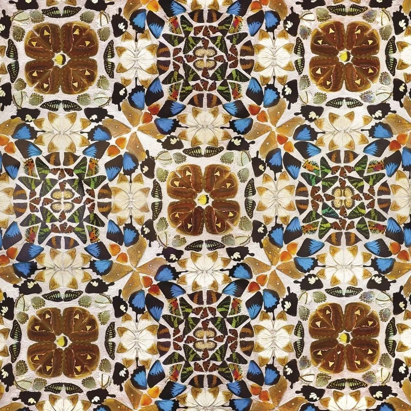 Фотообои и фрески на стену - в ванную комнату, узор, сине-коричневый