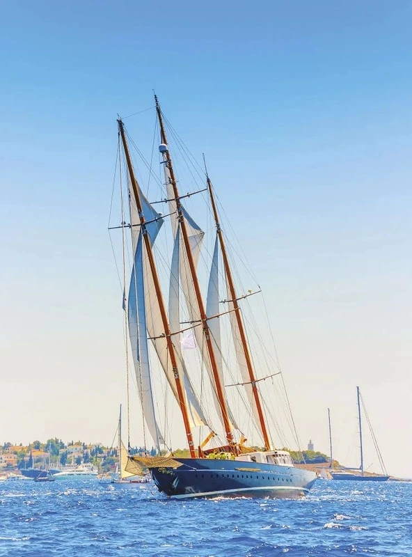 Фотообои и фрески на стену - в детскую комнату, парусник