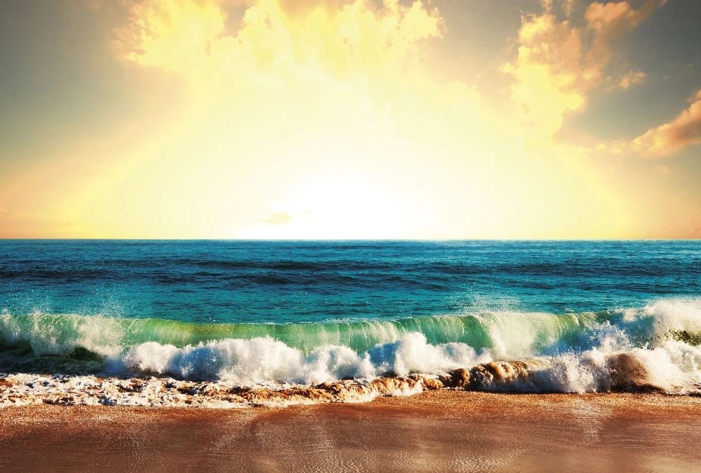 Фотообои и фрески на стену - пейзаж, морской, закат, море