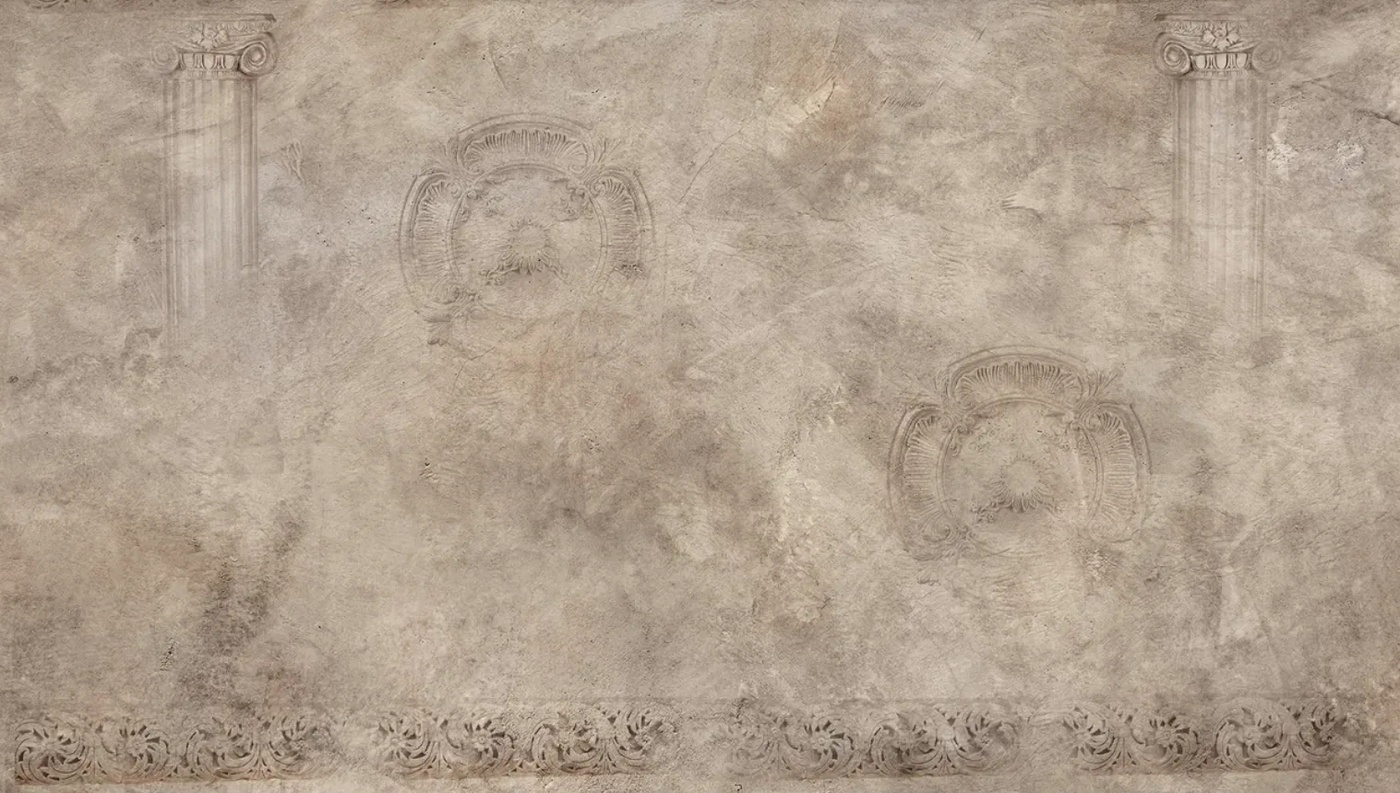 Фотообои и фрески на стену - лофт, штукатурка, светло коричневая