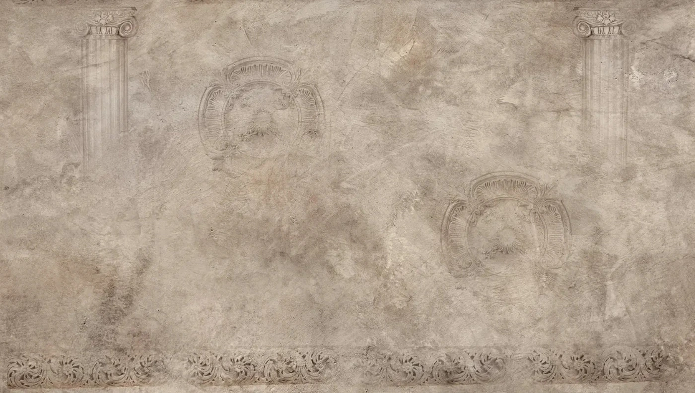 Фотообои на стену - лофт, штукатурка, светло коричневая