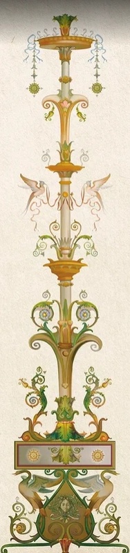 Фотообои и фрески на стену - классика, панели, узор, вертикальные, узкие, узорные