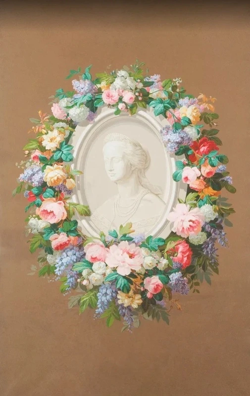 Фотообои на стену - классика, цветочная, девушка