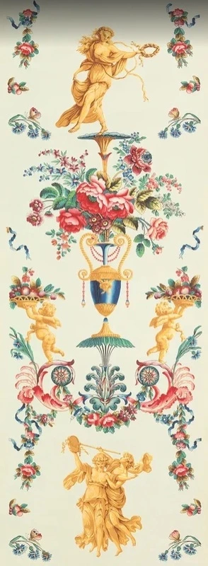 Фотообои на стену - классика, графика, цветная, панели, вертикальные, узкие, желтая