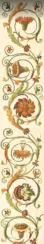 Фотообои и фрески на стену - классика, графика, панели, вертикальные, узкие, на бежевом фоне