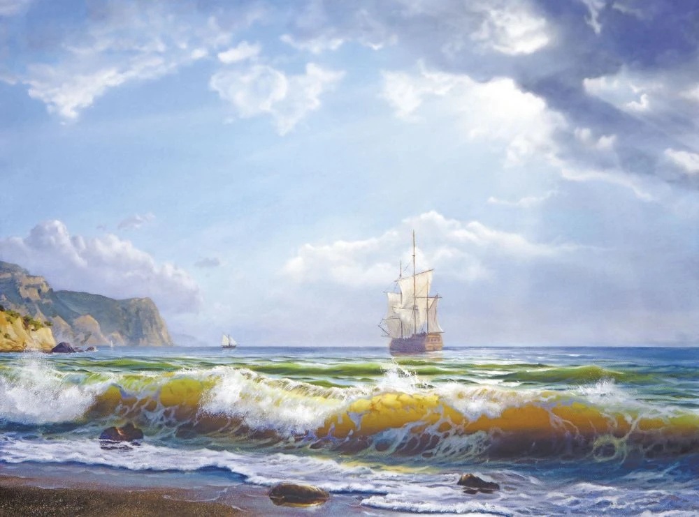 Фотообои на стену - пейзаж, морской, море, голубая