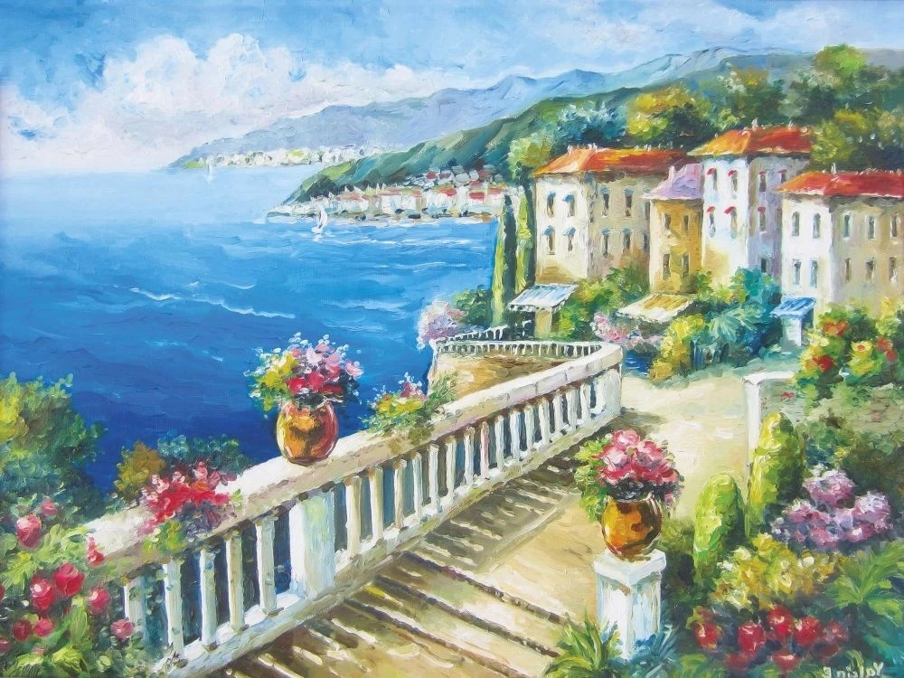 Фотообои и фрески на стену - пейзаж, морской, море, берег моря, ярко синее море