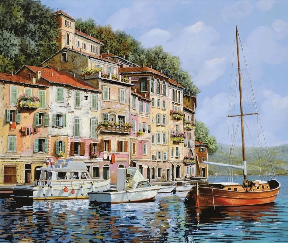 Фотообои на стену - пейзаж, морской, море, лодка