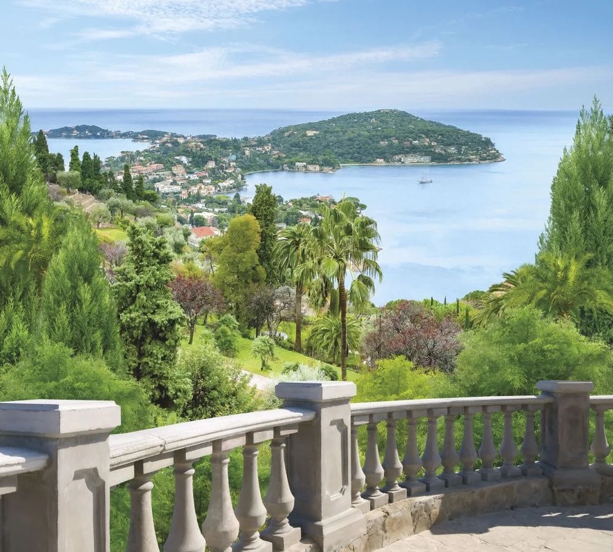 Фотообои на стену - пейзаж, морской, море, небо, зеленая, терраса