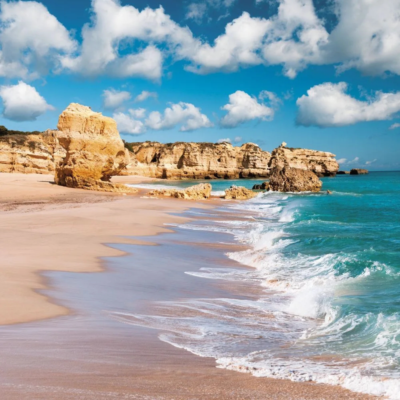 Фотообои на стену - пейзаж, морской, море, берег, скалы, облака