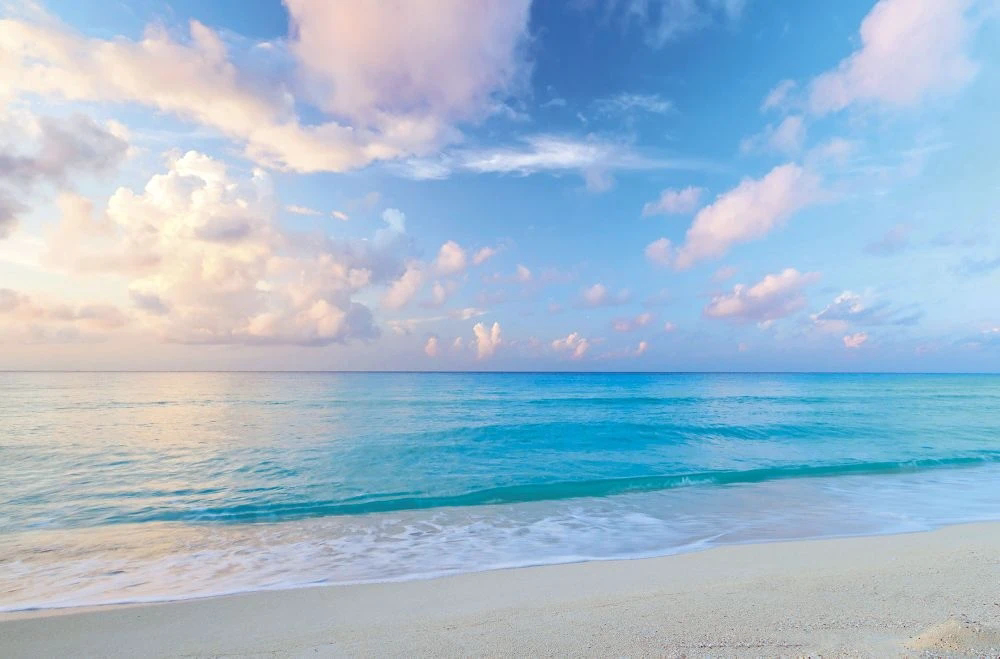 Фотообои и фрески на стену - пейзаж, морской, море, небо, облака, голубая