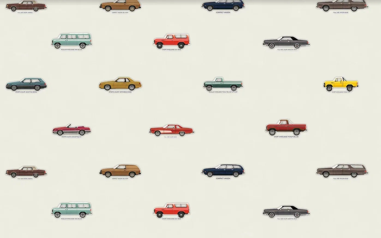 Фотообои на стену - в детскую комнату, машинки, на бежевом фоне