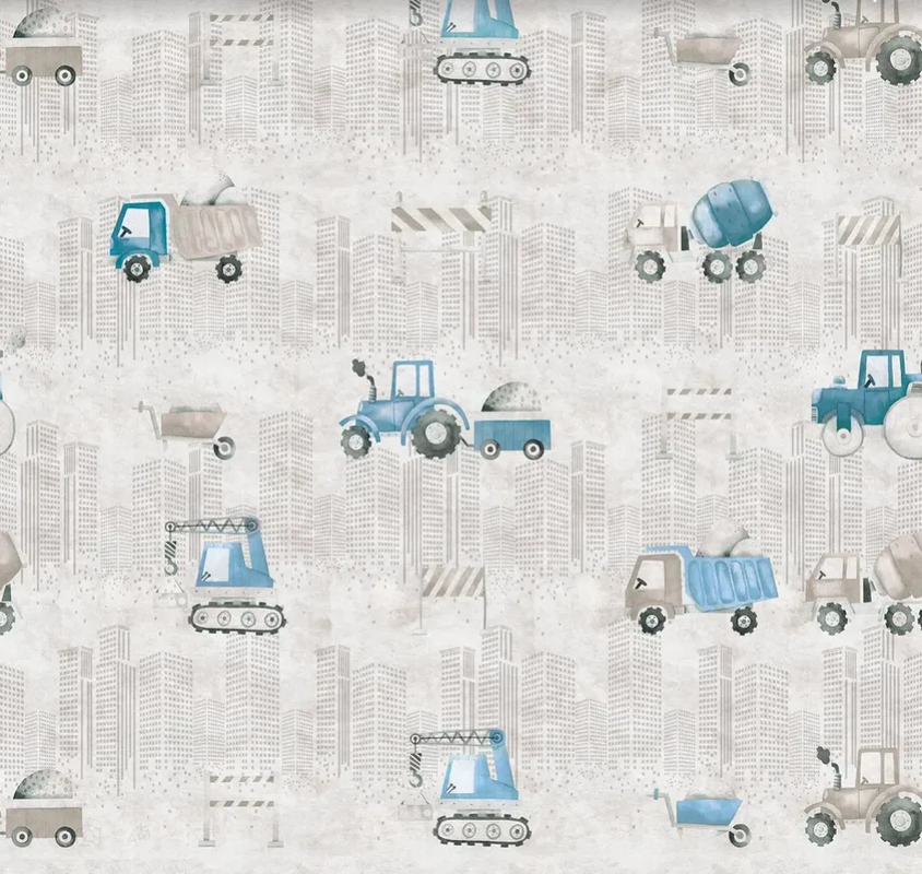 Фотообои и фрески на стену - в детскую комнату, машинки, трактор