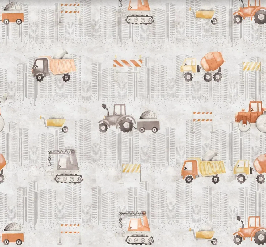 Фотообои и фрески на стену - в детскую комнату, машинки, тракторы
