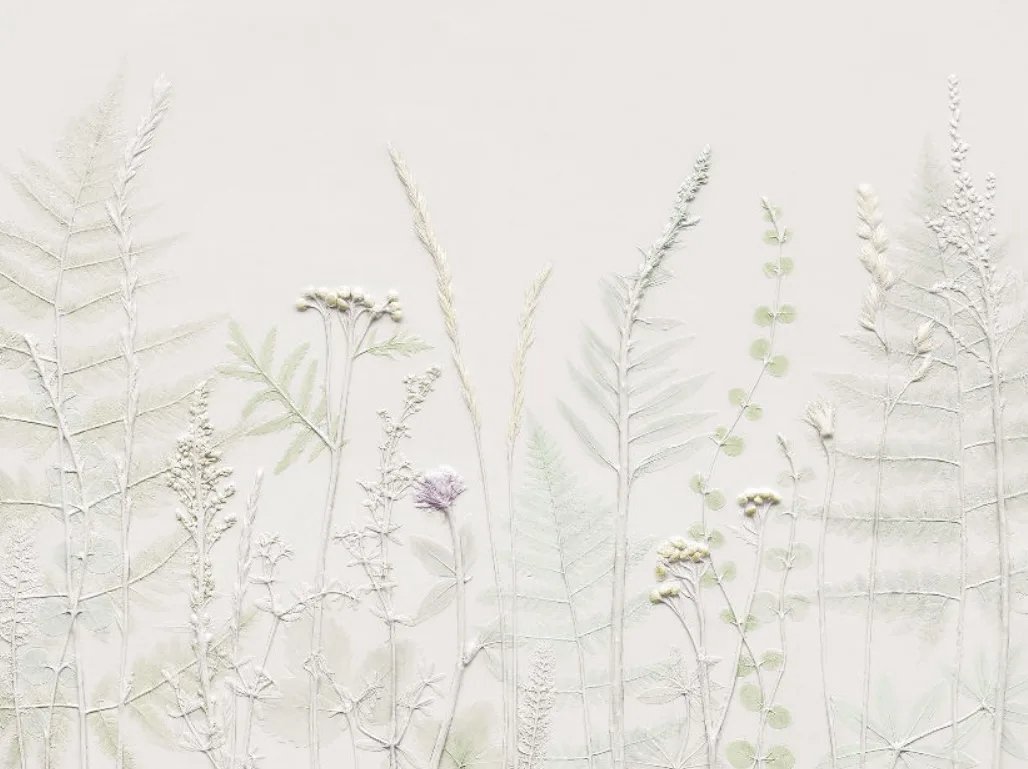 Фотообои и фрески на стену - 3д, графика, бежевые, трава