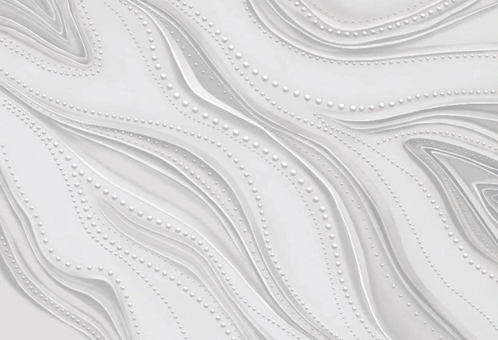 Фотообои и фрески на стену - 3д, графика, волны, узор, светлые, серо-бежевая