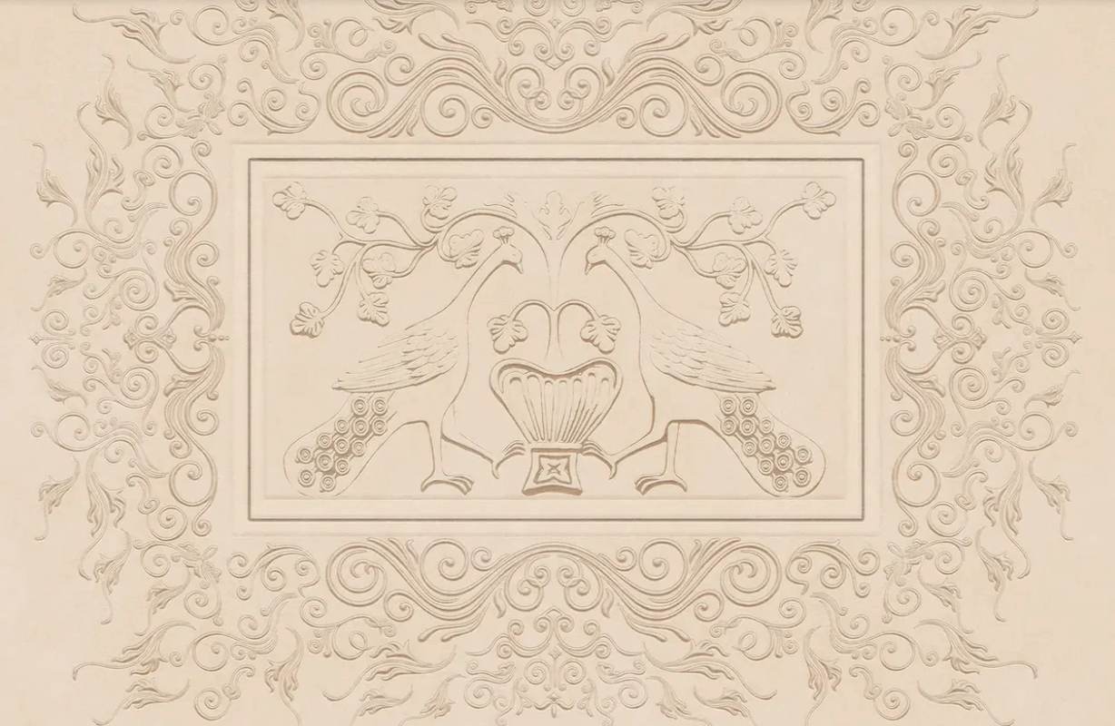 Фотообои на стену - графика, узор, бежевые