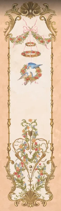 Фотообои на стену - графика, узор, бежевые, узкие, вертикальные, панели