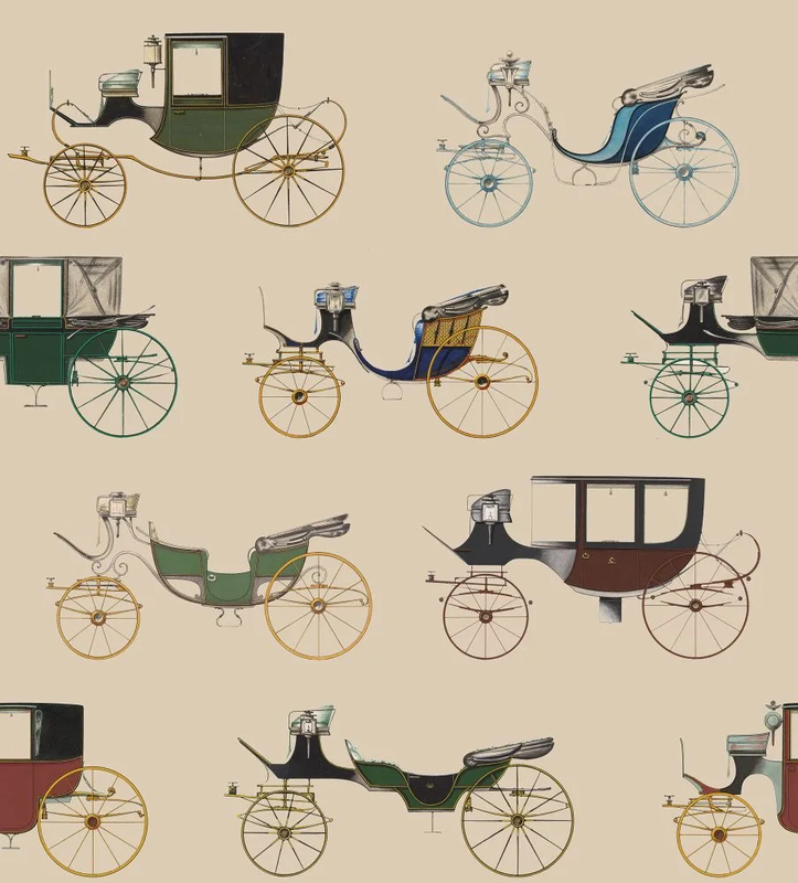 Фотообои и фрески на стену - в детскую комнату, велосипеды, на бежевом фоне