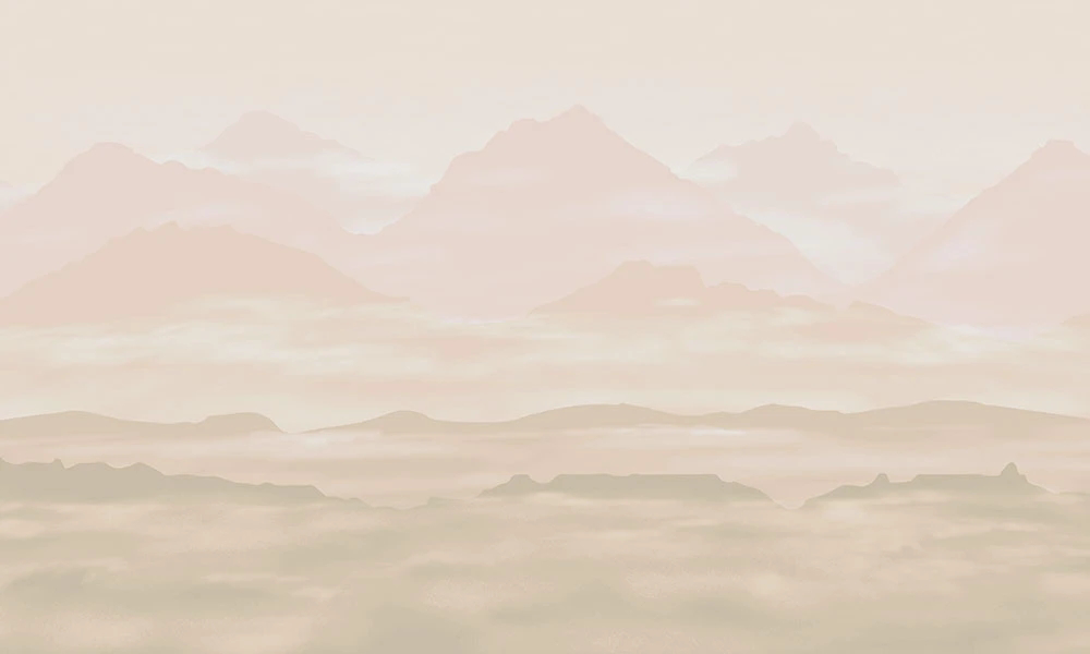 Фотообои и фрески на стену - пейзаж, горы, светлые, бежевые