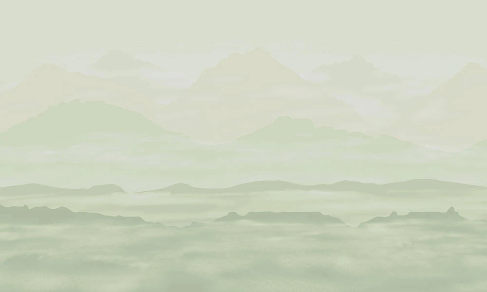 Фотообои на стену - пейзаж, горы, светлые, зеленая