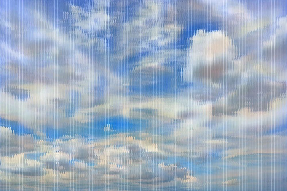 Фотообои и фрески на стену - в загородный дом, небо, облака, бело-синий