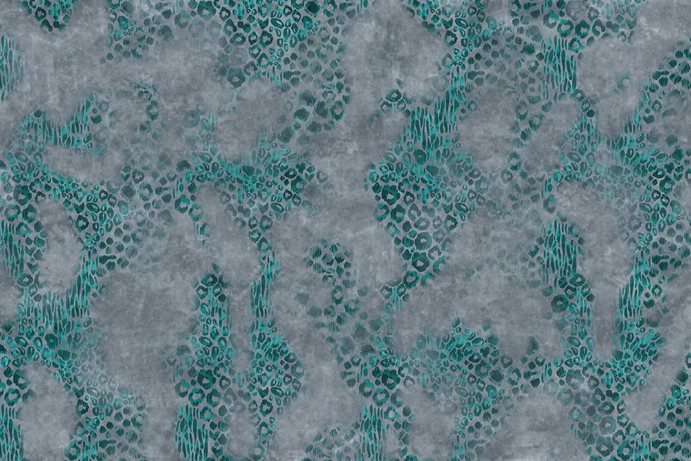 Фотообои и фрески на стену - графика, под штукатурку, серо-зеленая, бирюзовая