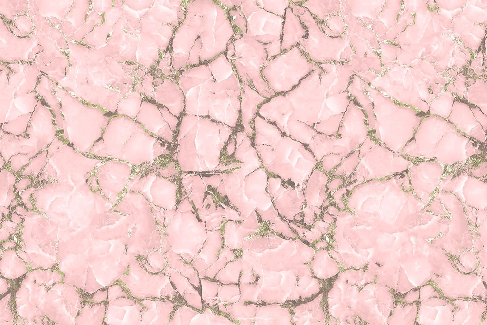 Фотообои и фрески на стену - в ванную комнату, с серебряными прожилками, под мрамор, светло розовая, с зелеными прожилками