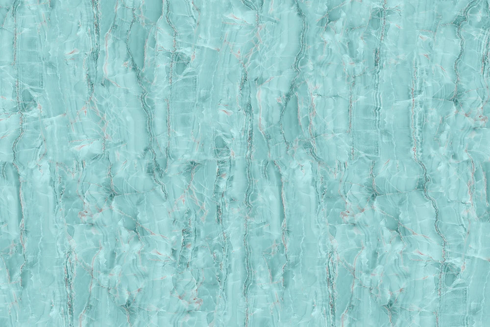 Фотообои и фрески на стену - в ванную комнату, под мрамор, зеленая, бирюзовая