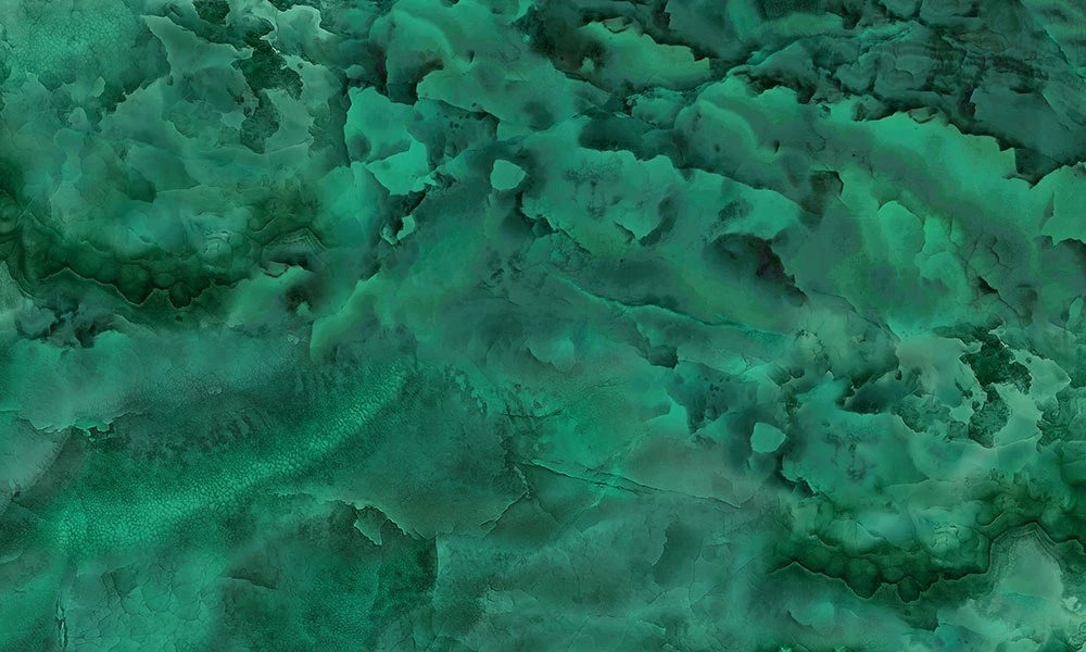 Фотообои и фрески на стену - в ванную комнату, под мрамор, ярко зеленая, изумрудная