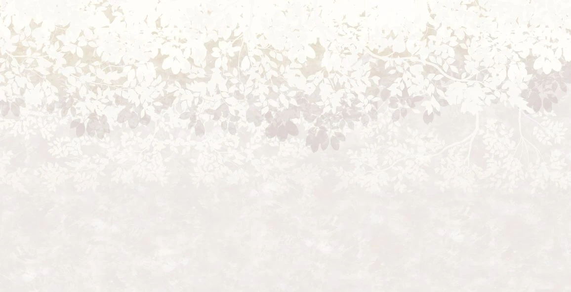 Фотообои и фрески на стену - графика, ветки, листья, бежевые, листья на стену, с ветками