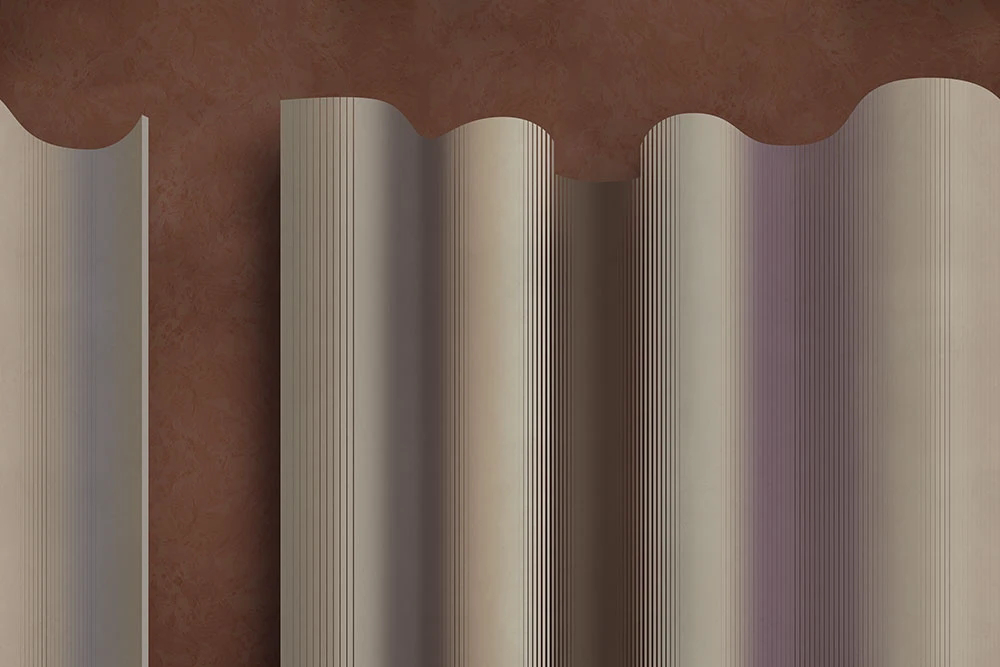 Фотообои и фрески на стену - геометрия, серо-коричневая