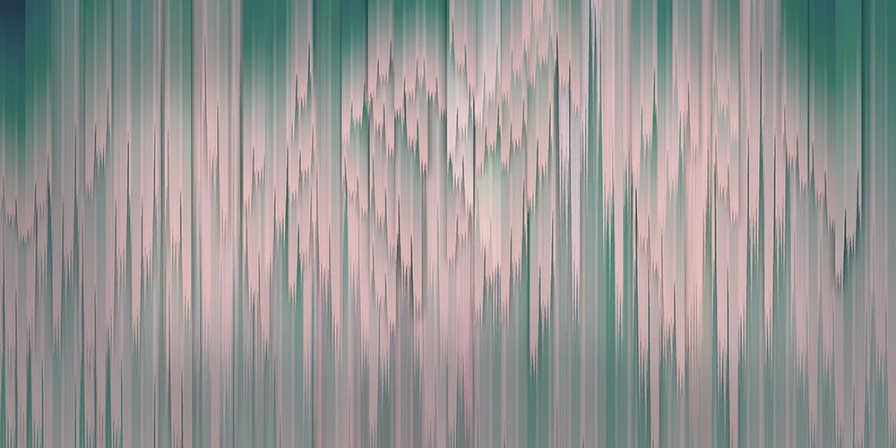 Фотообои и фрески на стену - абстракция, бирюзовая, бежевая, вертикальные полосы