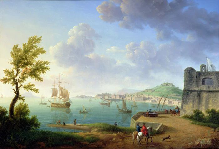 Фотообои и фрески на стену - живопись, море, парусник