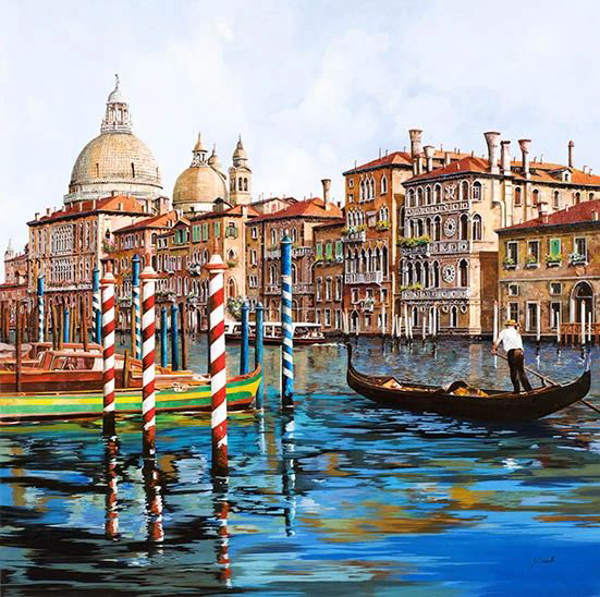 Фотообои и фрески на стену - живопись, венеция, набережная