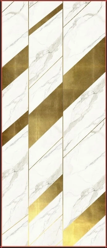 Фотообои на стену - поталь, с рисунком мрамора, с золотом