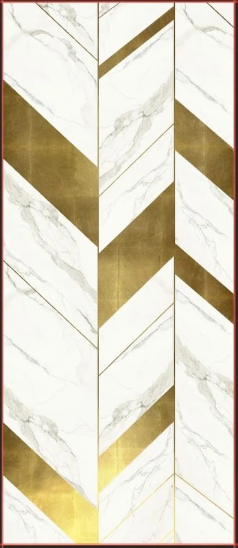 Фотообои на стену - поталь, с золотом, под мрамор, узор, геометрия