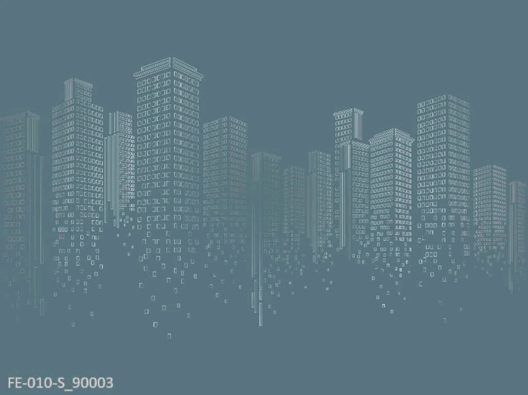 Фотообои на стену - графика, мегаполис, темно синие