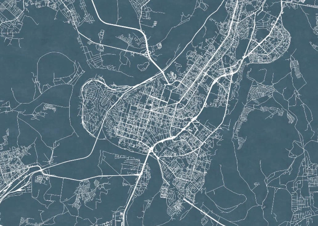 Фотообои на стену - современные, бирюзовые, карта, в кабинет